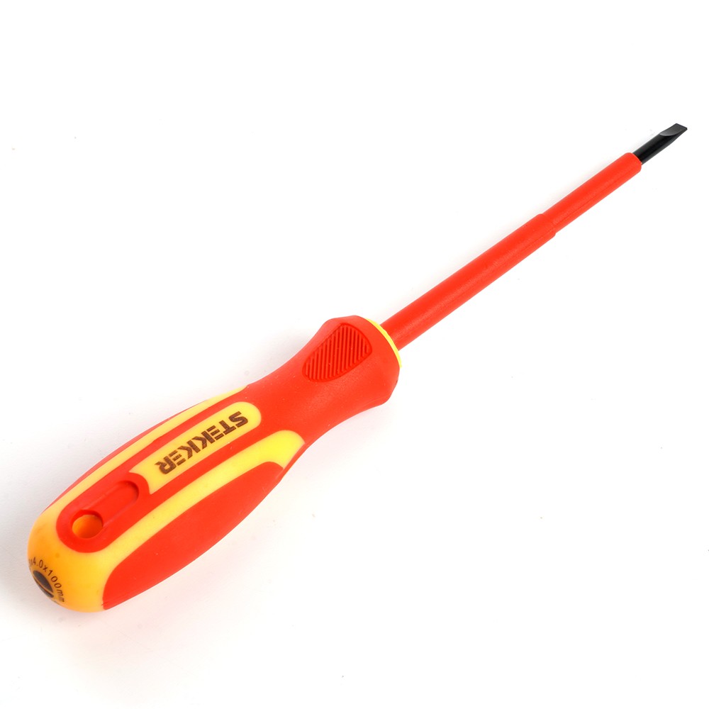 Отвертка шлицевая диэлектрическая STEKKER SL 6.5 х 150мм SDE-SL65-150 39768 фото