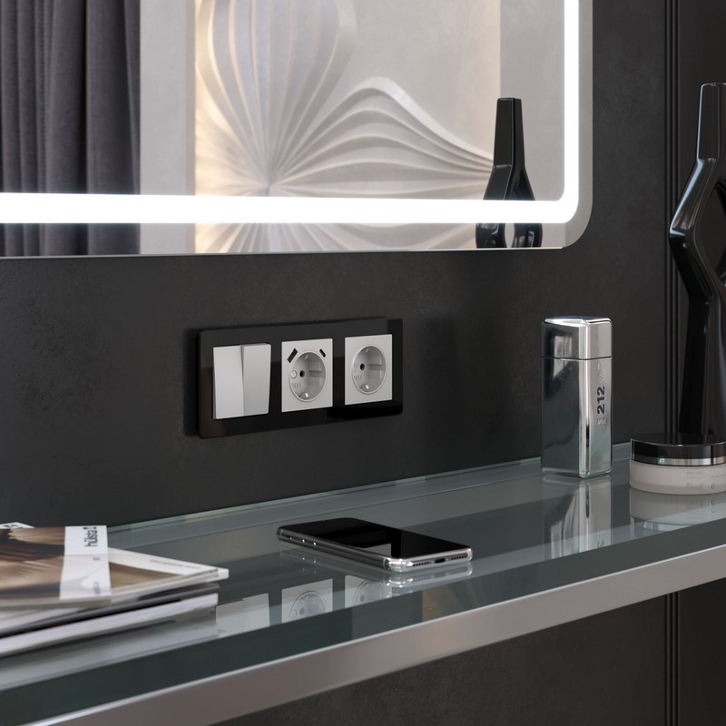 Рамки Werkel Acrylic Рамка Werkel на 3 поста Acrylic черный W0032708