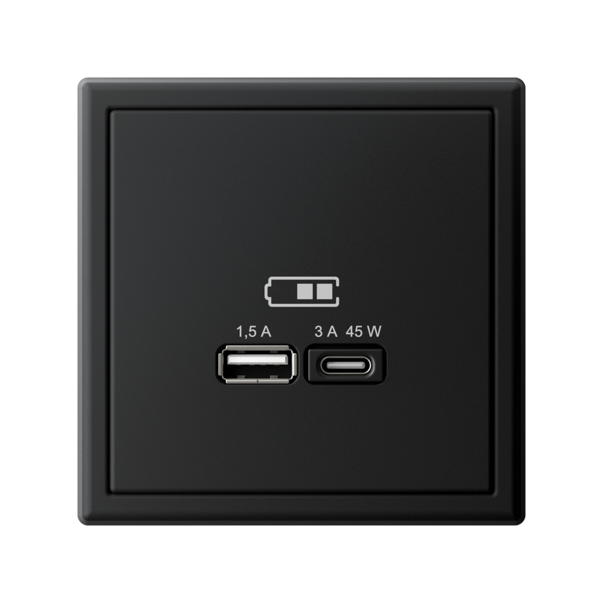 ArtGallery Карбон USB Розетка Systeme Electric ArtGallery Карбон A + тип-C 45Вт высокоскор.заряд. QC PD GAL001029