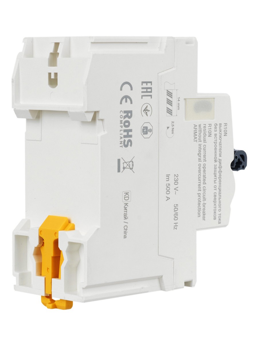 IEK ВДТ УЗО IEK ARMAT R10N 2P 40А 30мА тип A AR-R10N-2-040A030 