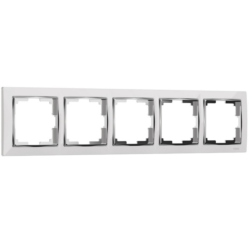 Рамки Werkel Snabb Рамка Werkel Snabb на 5 постов (белый/хром) W0051901