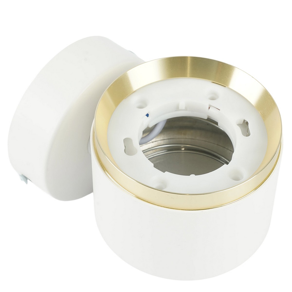 Накладные светодиодные светильники Светильник настенный Feron HL4598 Barrel DUET GX53 белый + золото IP20 52020 