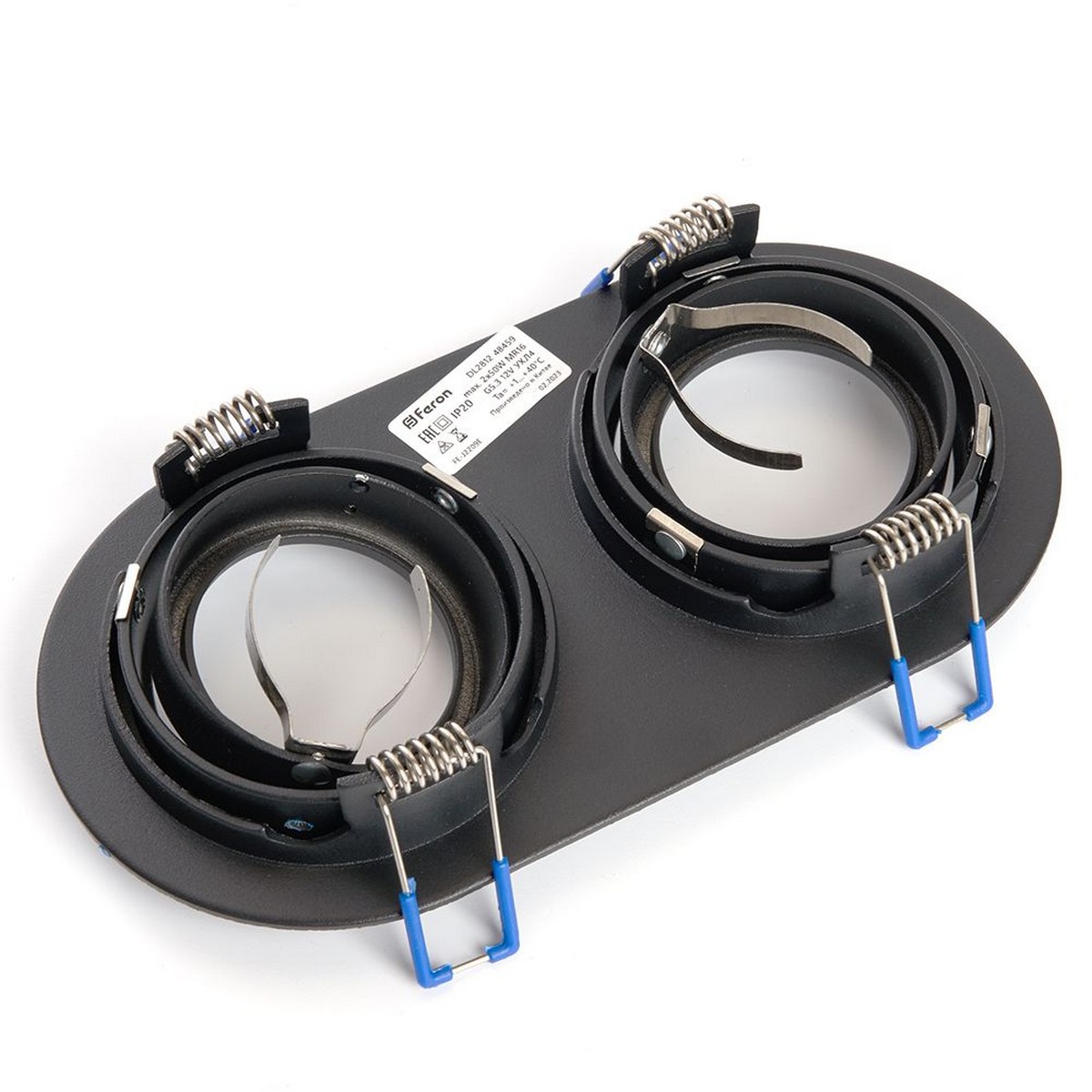 Встраиваемые светодиодные светильники Светильник потолочный встраиваемый Feron DL2812 черный 48459 