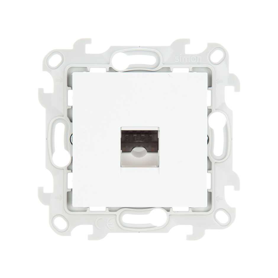 Розетки и выключатели Simon 24 Белые Телефонная розетка Simon 24 Белая RJ11 2410480-030