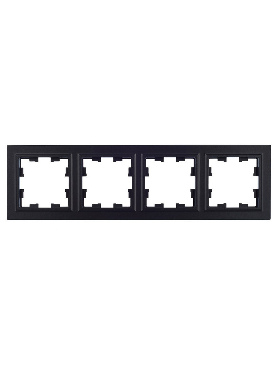 IEK Brite Рамки Рамка IEK BRITE 4-местная РУ-4-БрЧ черный BR-M42-K02