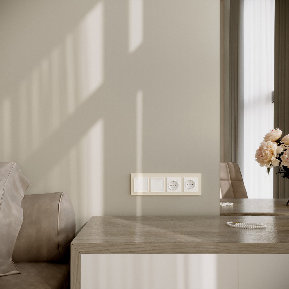 Рамки Werkel Slab Рамка Werkel на 4 поста Slab (айвори матовый) W00429620