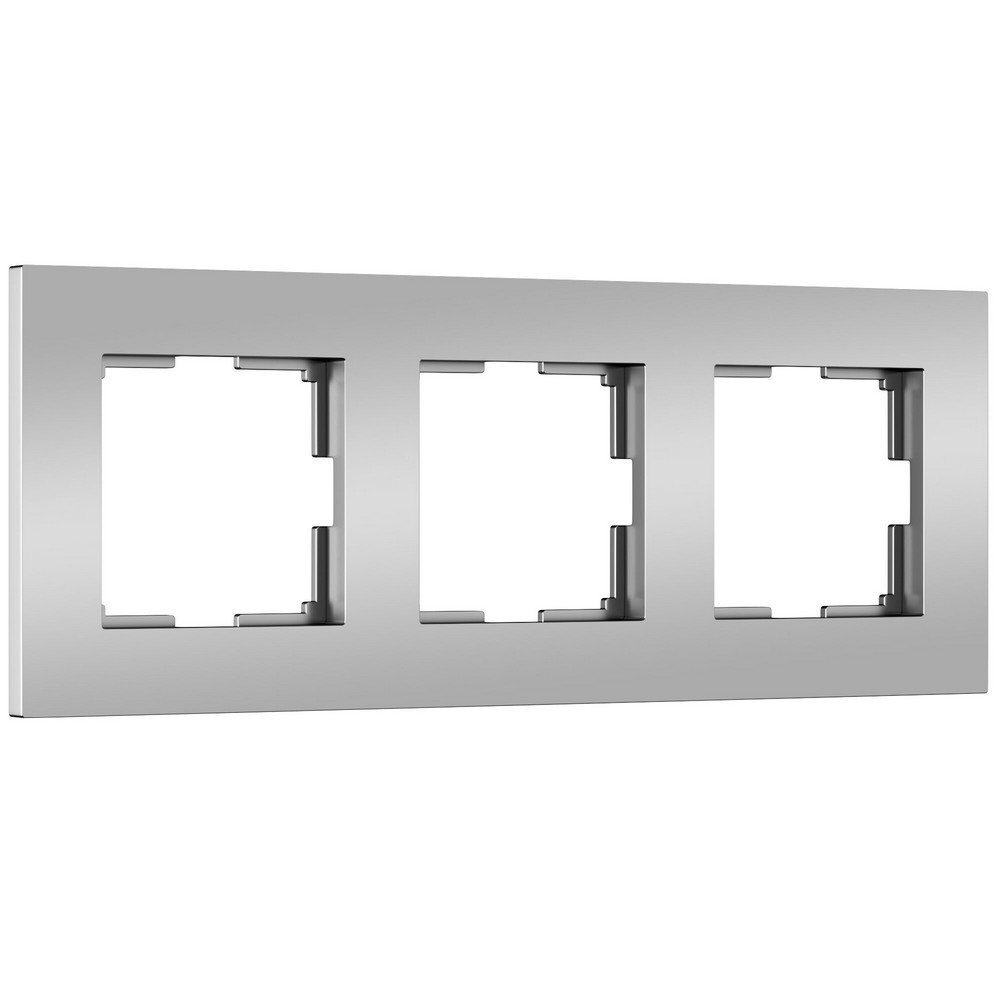 Рамки Werkel Slab Рамка Werkel на 3 поста Slab (серебро матовый) W00329650