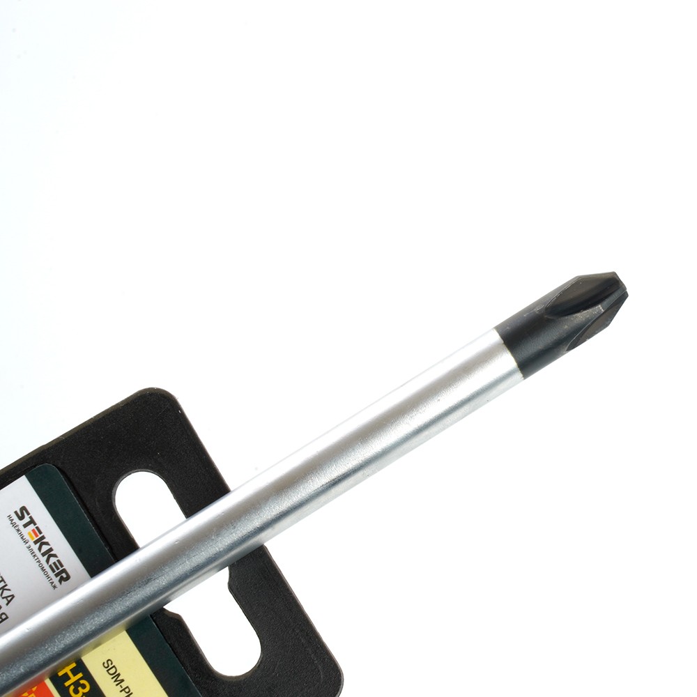 Отвертка крестовая STEKKER Ph 3 х 150 мм Cr-V двухкомпонентная рукоятка SDM-PH3-150 39771 фото