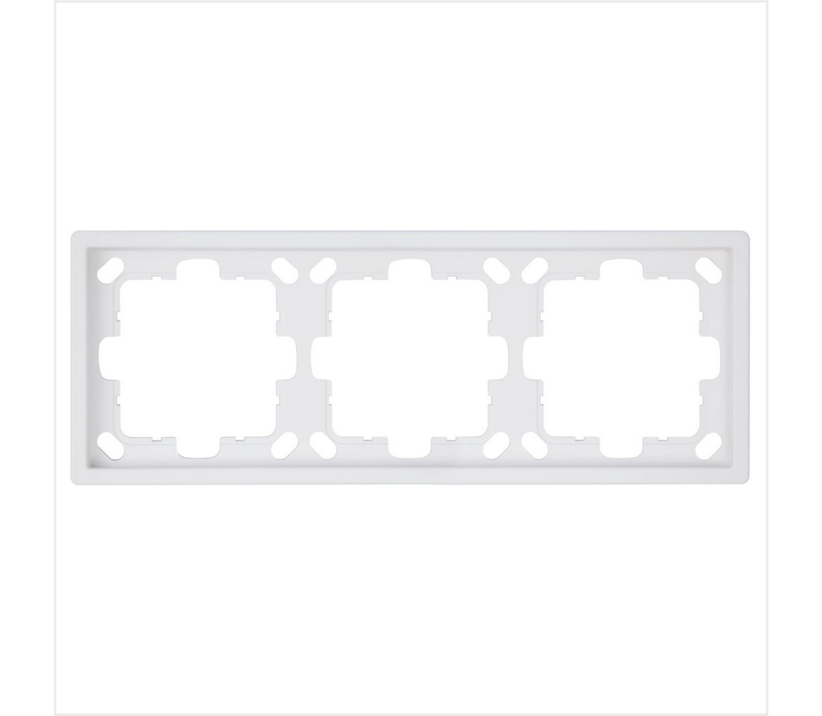 JASMART FD - розетки и выключатели Рамка JASMART FD 3-постовая Белый матовый (soft touch) 1003PWM