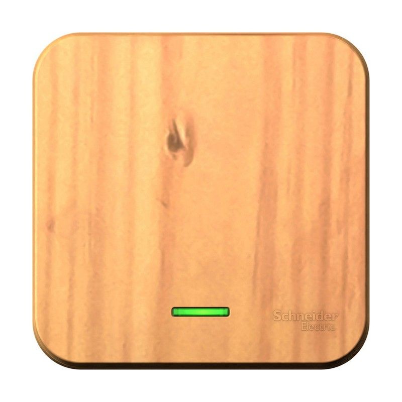 Blanca ясень розетки и выключатели Выключатель SE Blanca 1-клавишный Ясень наружный с подсветкой изолир. пластина BLNVA101115