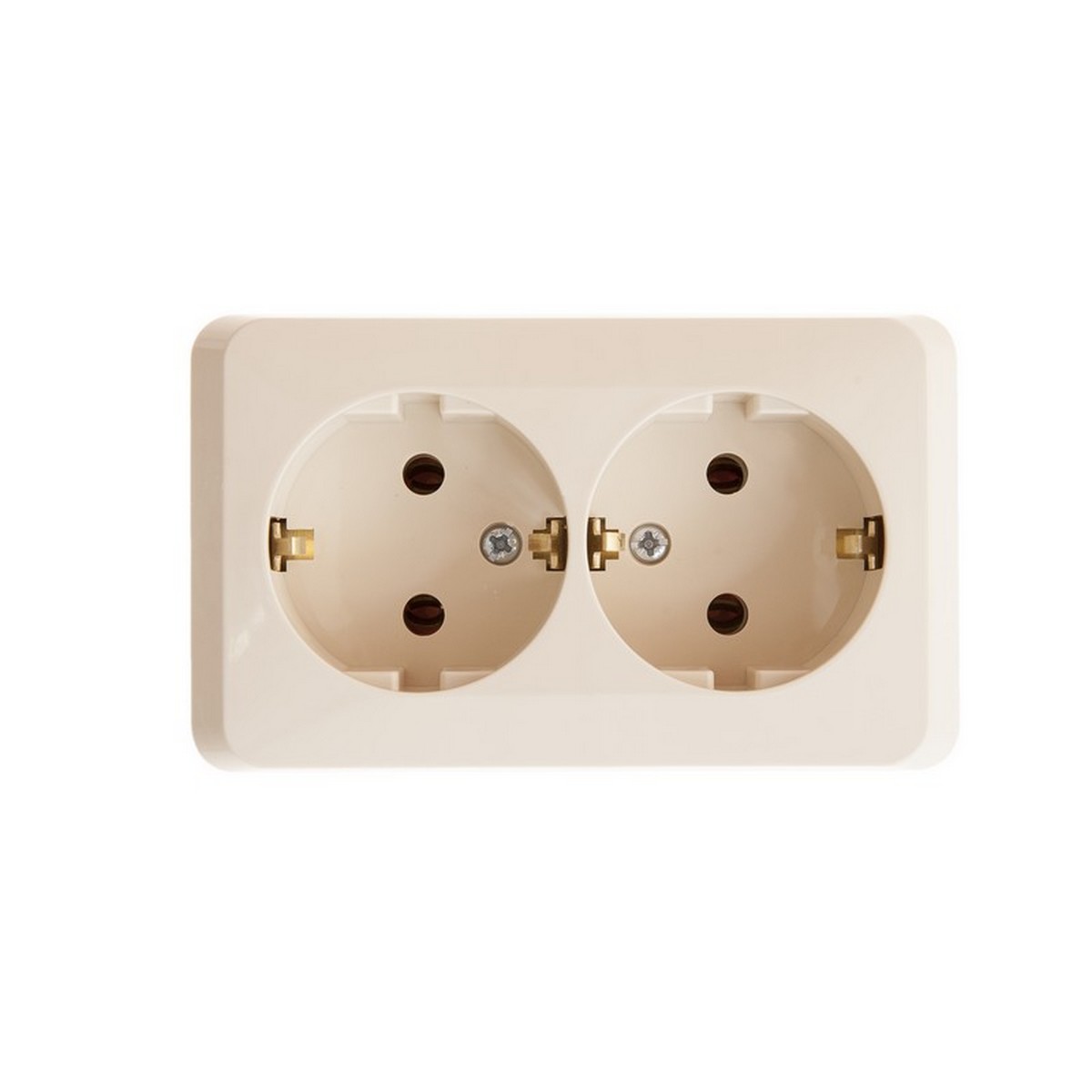 Этюд Кремовый Розетка 2-ая Systeme Electric Этюд наружный Бежевый с/з без шторок PA16-007K