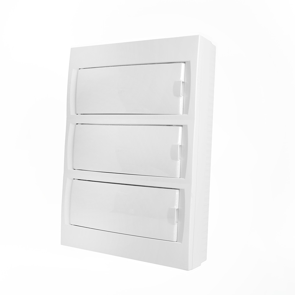 Пластиковые боксы и щиты Stekker Бокс настенный STEKKER EBX50-3/36-40 36 модулей белый пластик серия Standart 49647