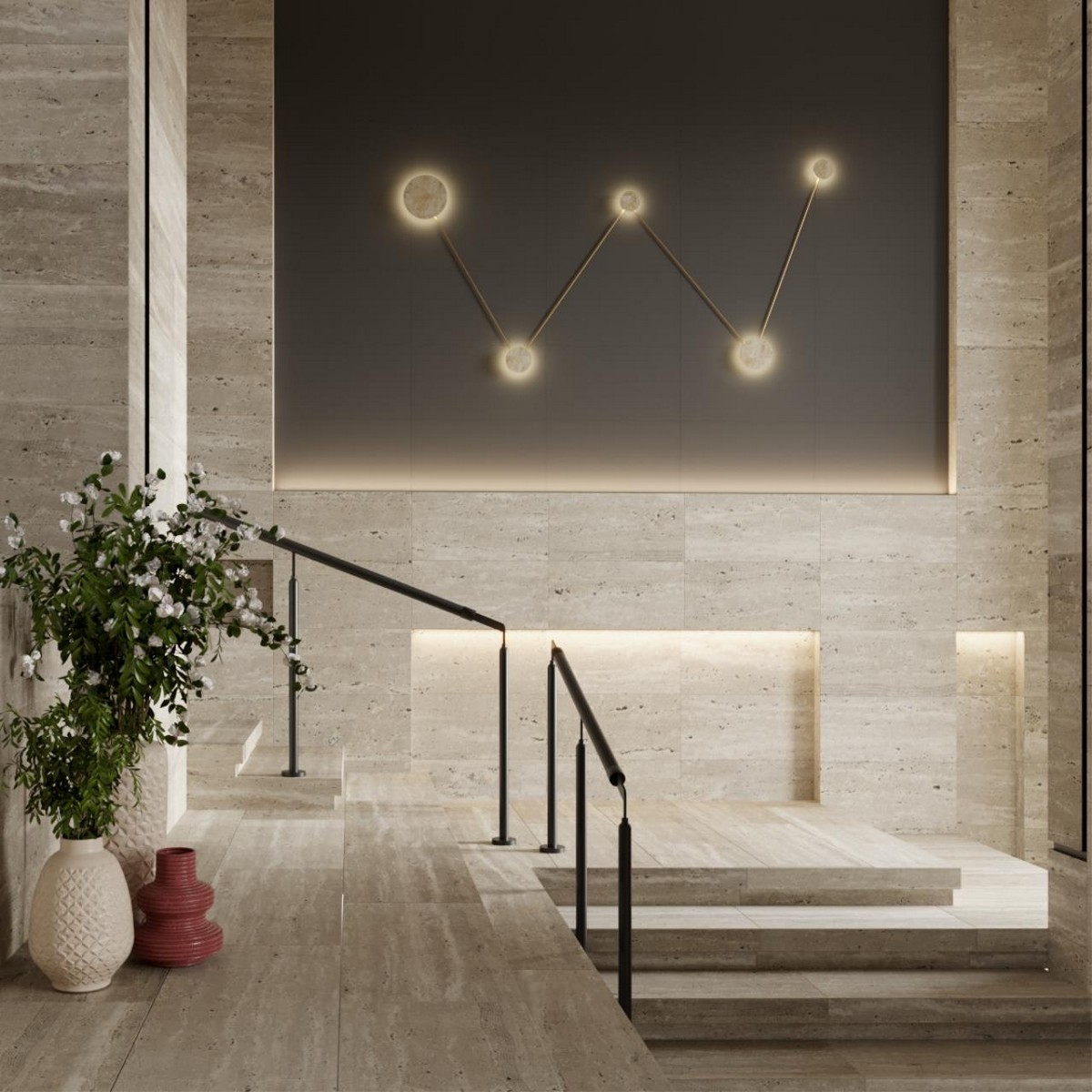 Накладные светодиодные светильники Настенный светильник ODEON LIGHT 6625/25WL TRAVERTINO 