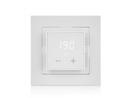 Терморегуляторы для теплого пола Терморегулятор Russian Heat 6000D электронный сенсорный белый в рамку Legrand Valena и Atlas Design