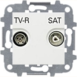 Розетка TV-R/SAT звезда ABB Zenit (белая)