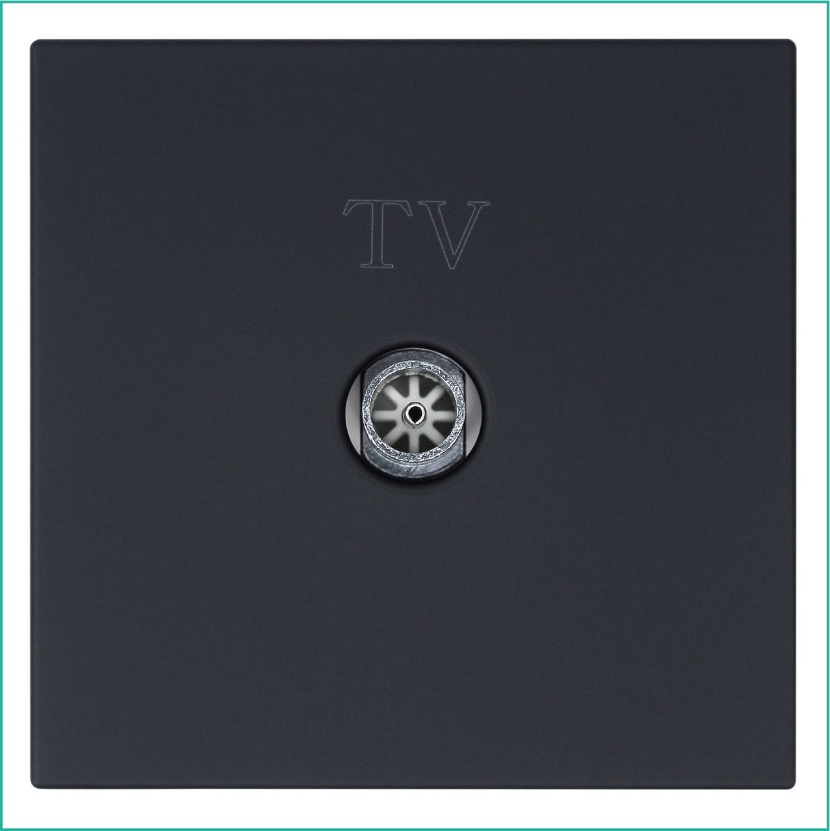 JASMART FD - розетки и выключатели Розетка TV JASMART FD Φ9.5mm оконечная Черный матовый (soft touch) 6001PBM