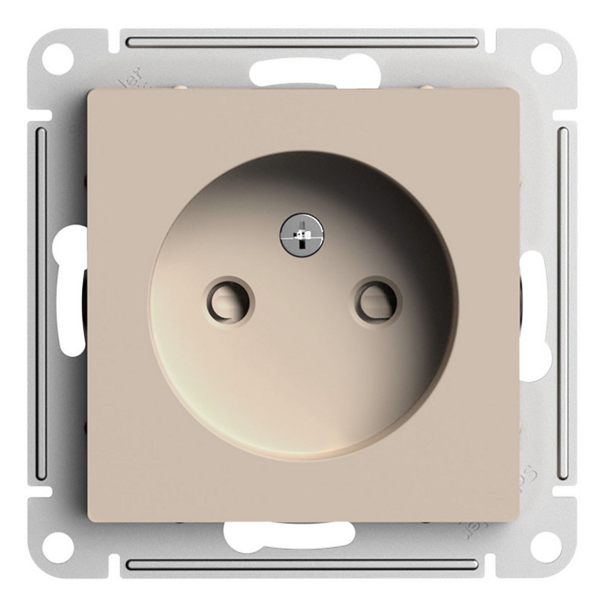 AtlasDesign Песочный Розетка Systeme Electric AtlasDesign Песочный б/з со шторками 16А ATN001249