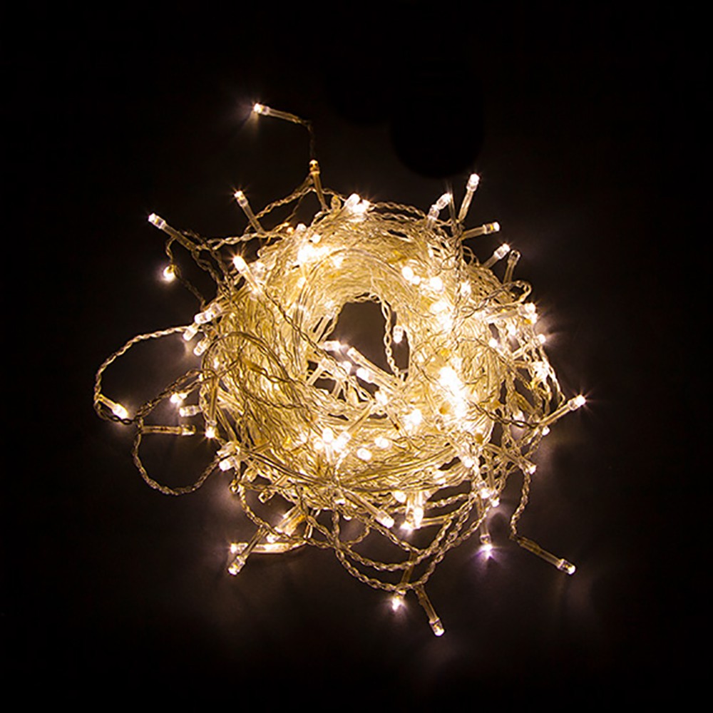 Светодиодная гирлянда Feron CL20 занавес 2*2м + 3м 230V 2700К статичная c питанием от сети прозрачный шнур 32333