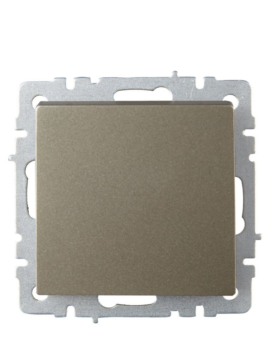 IEK Brite Шампань Выключатель IEK BRITE 1-клавишный проходной 10А ВС10-1-6-БрШ шампань BR-V12-0-10-K37