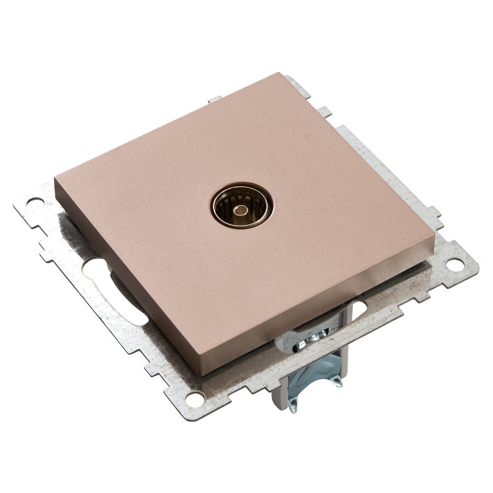 Катрин - Розетки и выключатели Stekker Розетка телевизионная 1-местная STEKKER GLS00-7108-02 75 Ом 5-862МГц Катрин шампань 39600