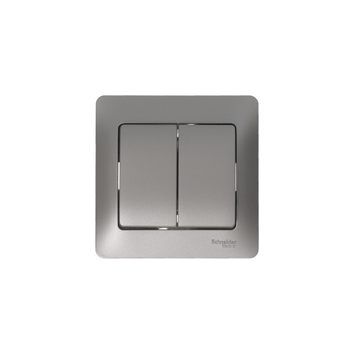 Glossa Платина Выключатель 2-клавишный Systeme Electric Glossa Платина GSL001251