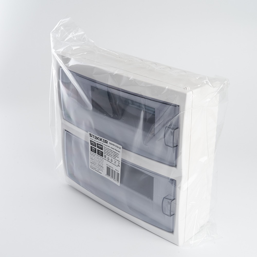 Пластиковые боксы и щиты Stekker Бокс настенный STEKKER EBX50-3/24-20 24 модуля, пластик, серия Standart 39649