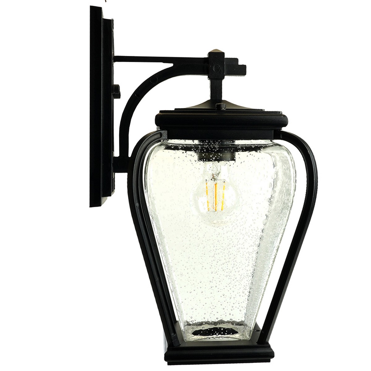 Уличные настенные светильники Светильник садово-парковый Feron PL741 E27 черный 51274 