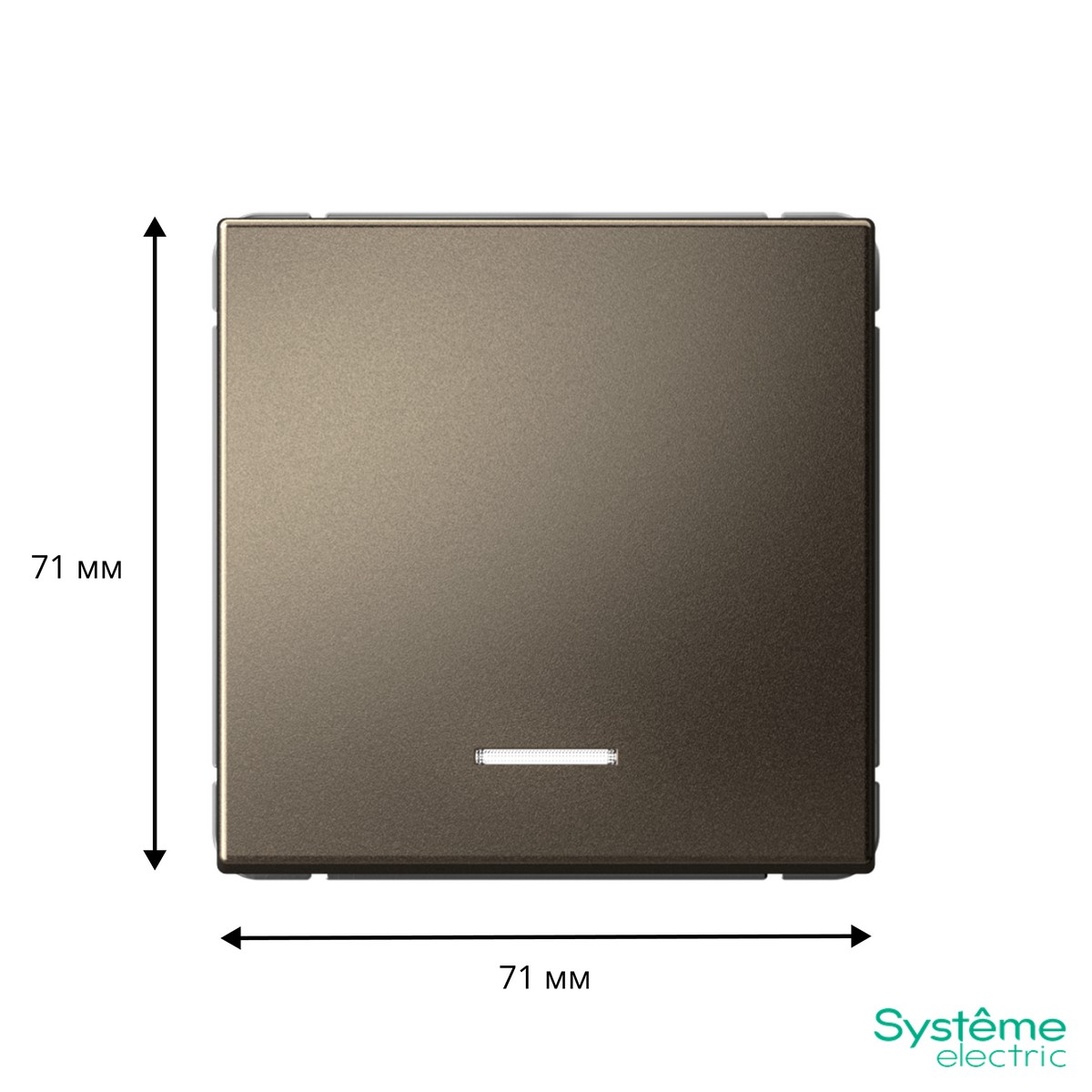 ArtGallery Мокко Выключатель SE ArtGallery Мокко 1-клавишный с подсветкой, быстрозажим. клем. GAL000613S