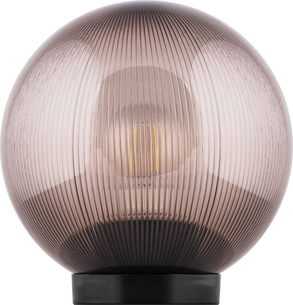 Уличные светильники на постамент Светильник садово-парковый Feron НТУ 02-60-205 шар ПМАА E27 230V призма дымчатый 11567