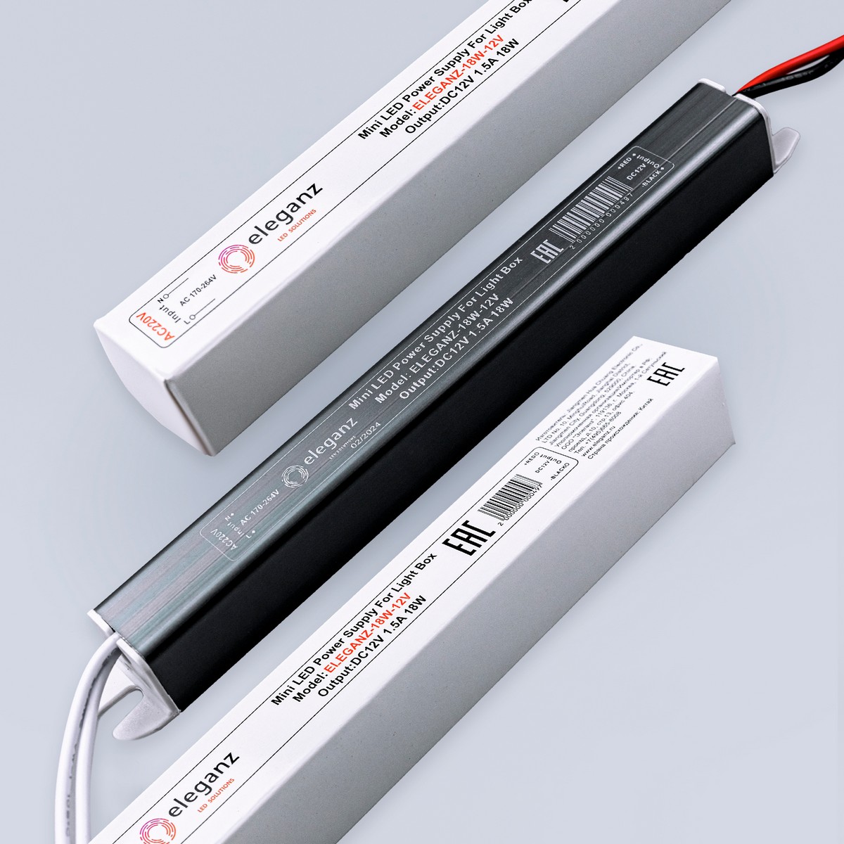 Блоки питания для светодиодной ленты Блок питания для светодиодной ленты Eleganz 12V 18W IP20 карандаш узкий 1141 