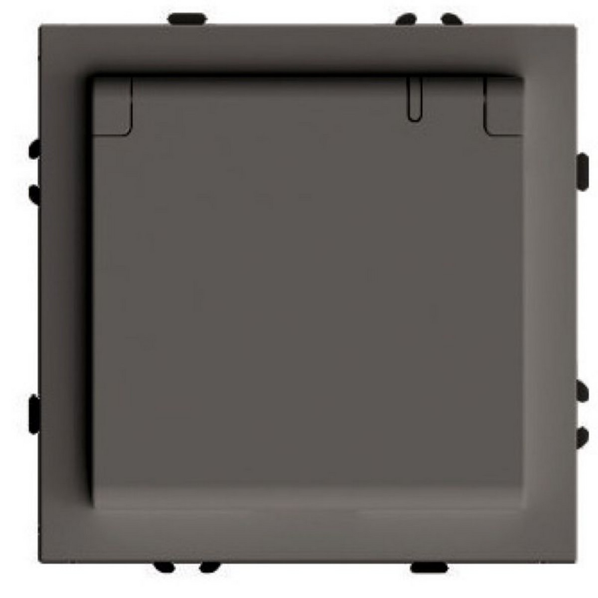 Эмили - Розетки и выключатели Stekker Розетка 1-ая с крышкой с защ. штор с/з STEKKER Эмили RST16-5112-09 антрацит soft touch 49933