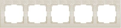 Рамки Werkel Flock Рамка Werkel Flock на 5 постов слоновая кость W0052303