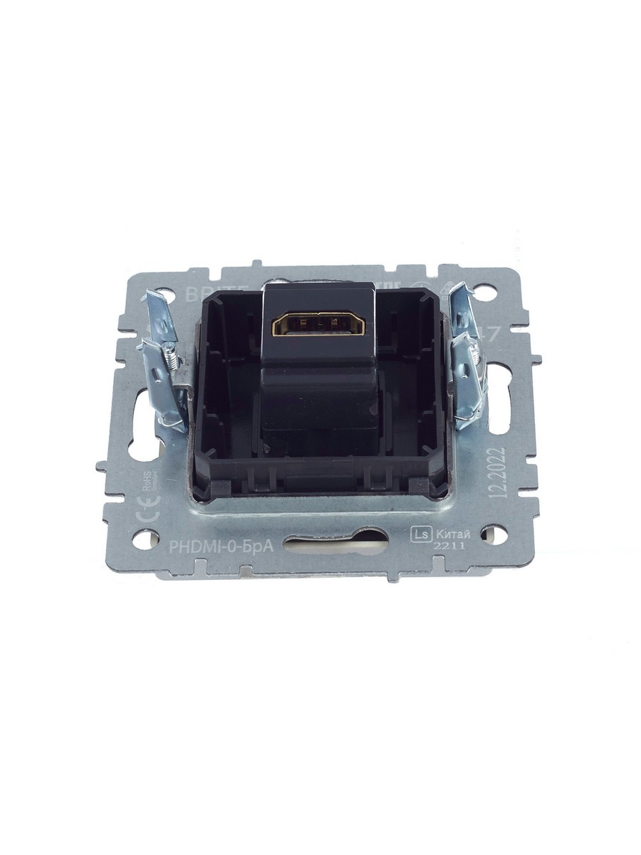 IEK Brite Алюминий Розетка IEK BRITE HDMI РHDMI-0-БрА алюминий BR-H10-K47