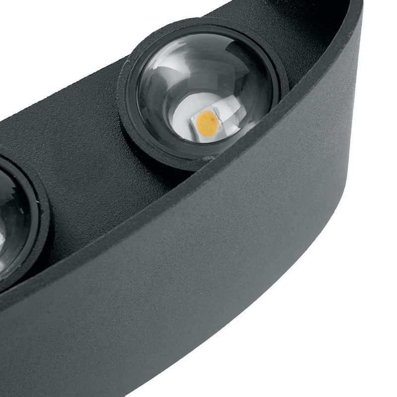 Уличные настенные светильники Светильник уличный светодиодный Feron DH101 6*1W 450Lm 3000K черный 48100 