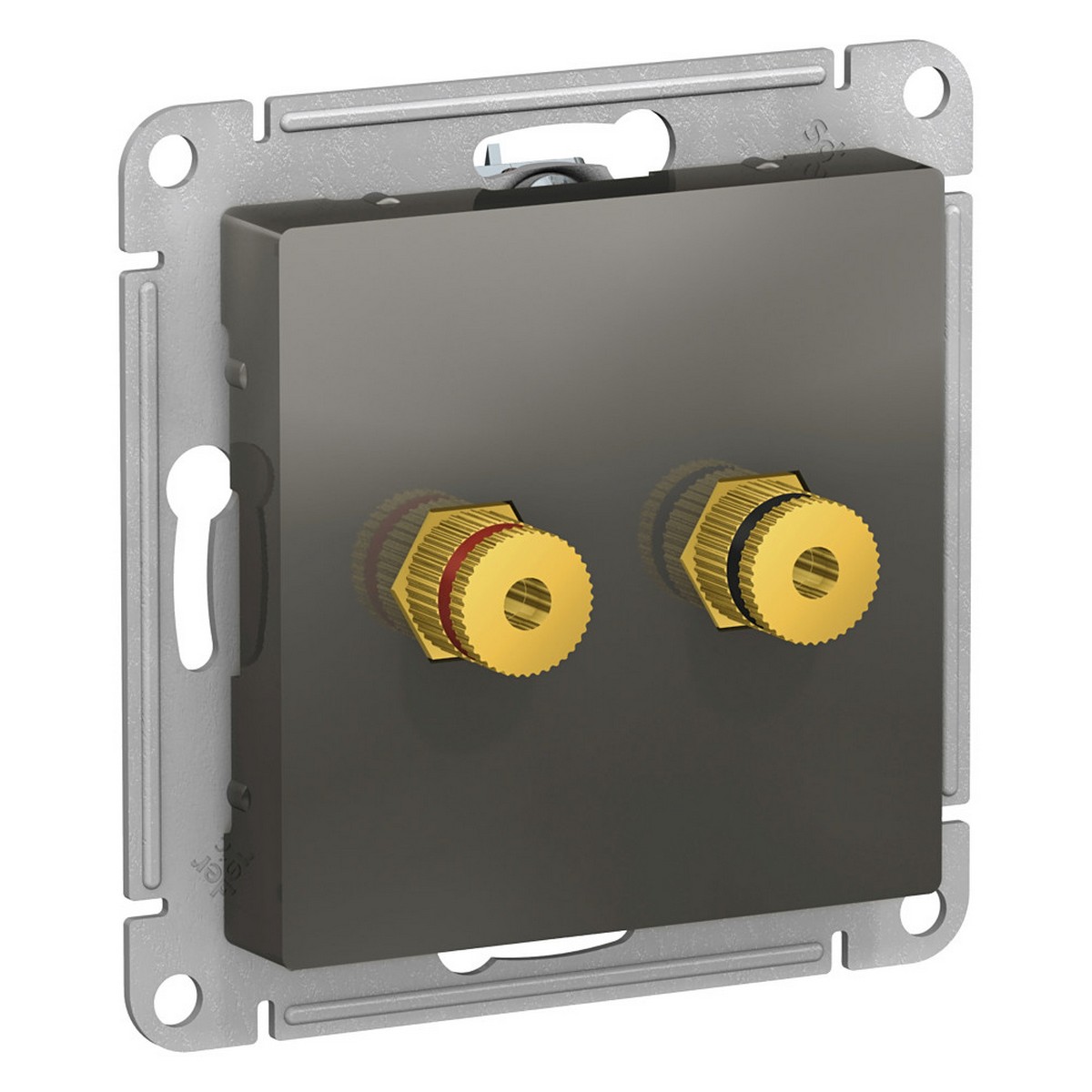 AtlasDesign Сталь Аудиорозетка Systeme Electric AtlasDesign Сталь двухместная ATN000987