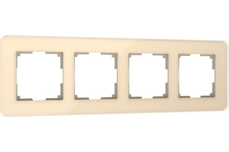 Рамки Werkel Elite Рамка Werkel из стекла на 4 поста Elite айвори W0042443