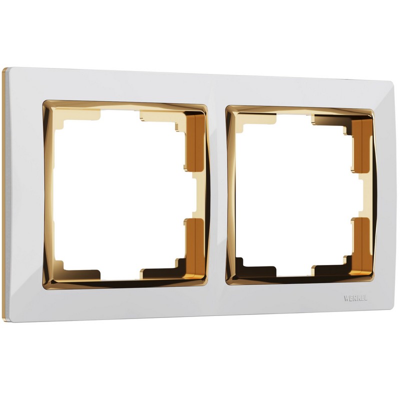 Рамки Werkel Snabb Рамка Werkel Snabb на 2 поста (белый/золото) W0021933