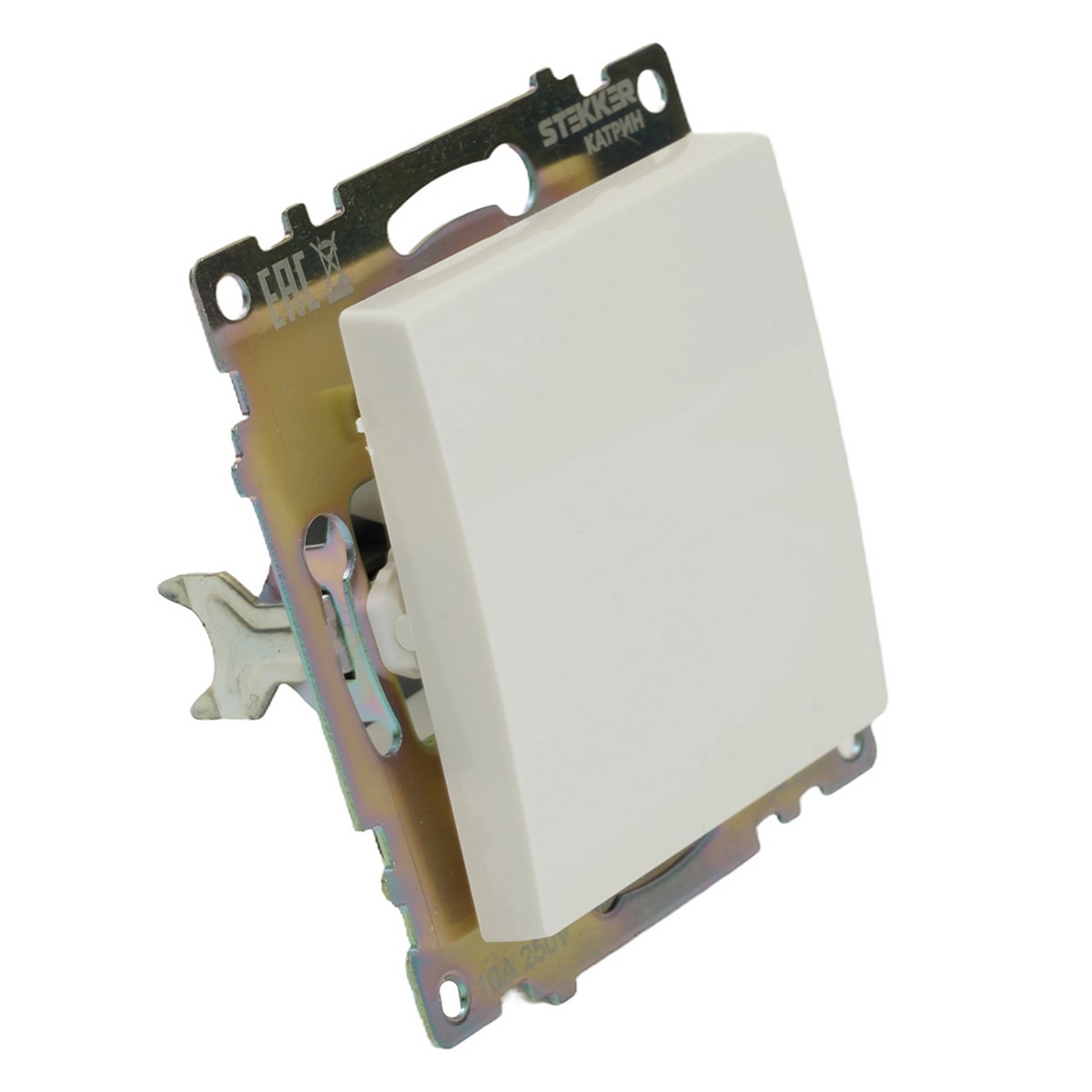 Катрин - Розетки и выключатели Stekker Переключатель STEKKER перекрестный 1-клавишный GLS10-7110-01 Катрин белый 49176