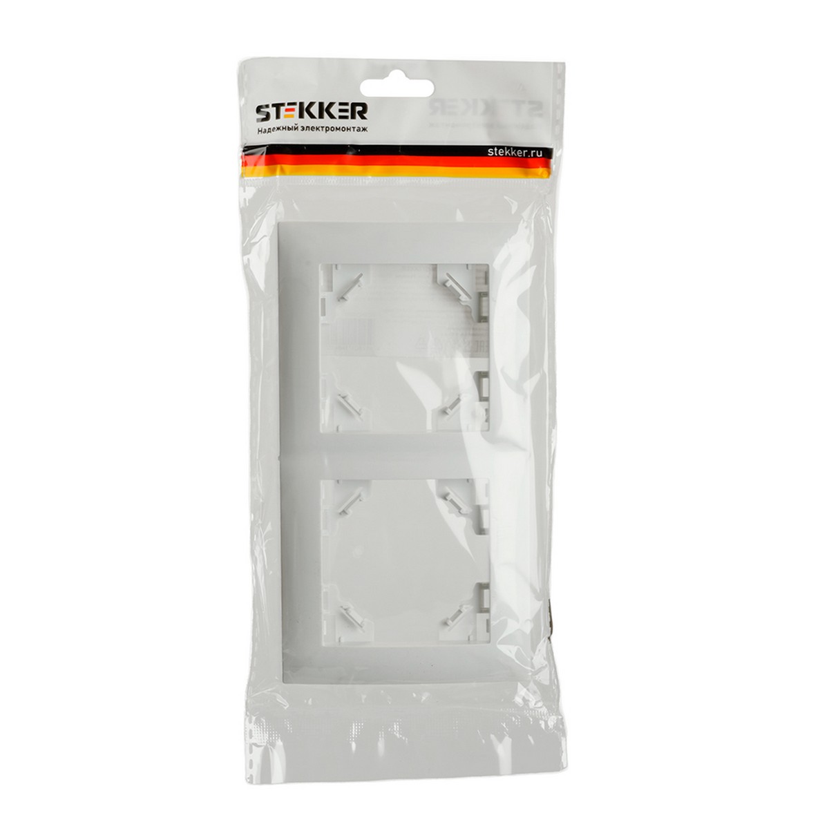 Эрна - Розетки и выключатели Stekker Рамка STEKKER 2-местная Эрна белый PFR00-9002-01 49630