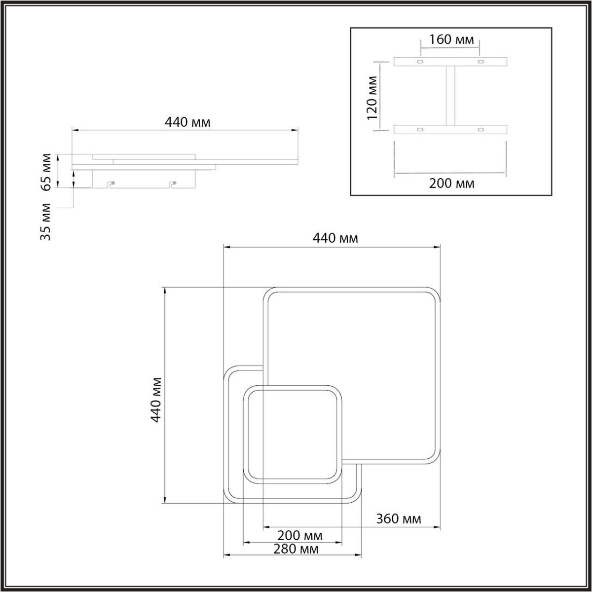 Управляемые светодиодные светильники и люстры Потолочный светильник СОНЕКС 7737/60L PINE 