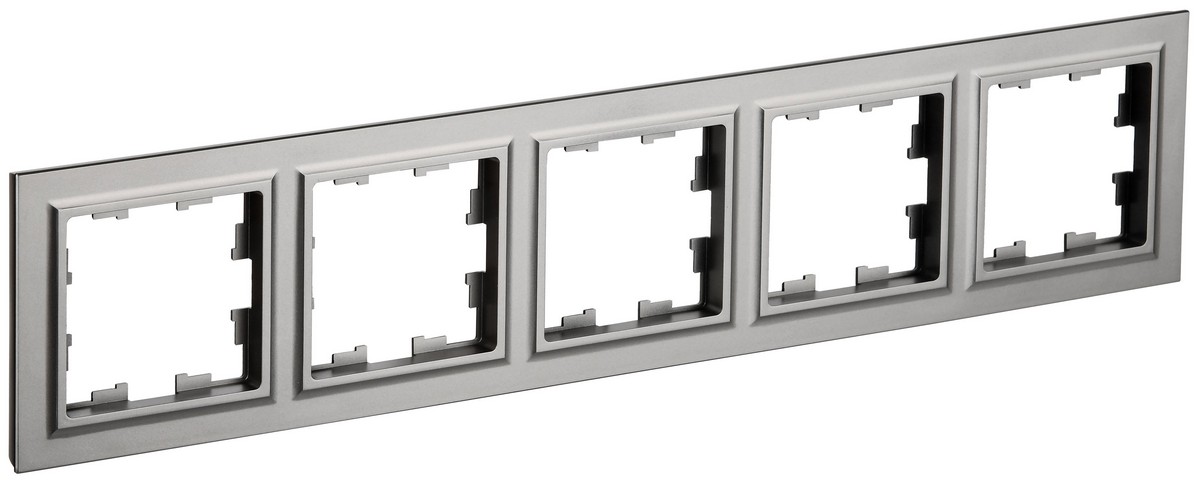 IEK Brite Рамки Рамка IEK BRITE BASE Сталь 5-м РУ-5-БрС BR-M52-K46