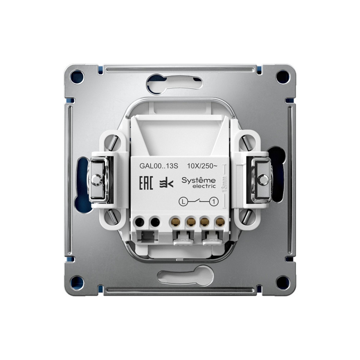 ArtGallery Аквамарин Выключатель SE ArtGallery Аквамарин 1-клавишный с подсветкой, быстрозажим. клем. GAL001113S