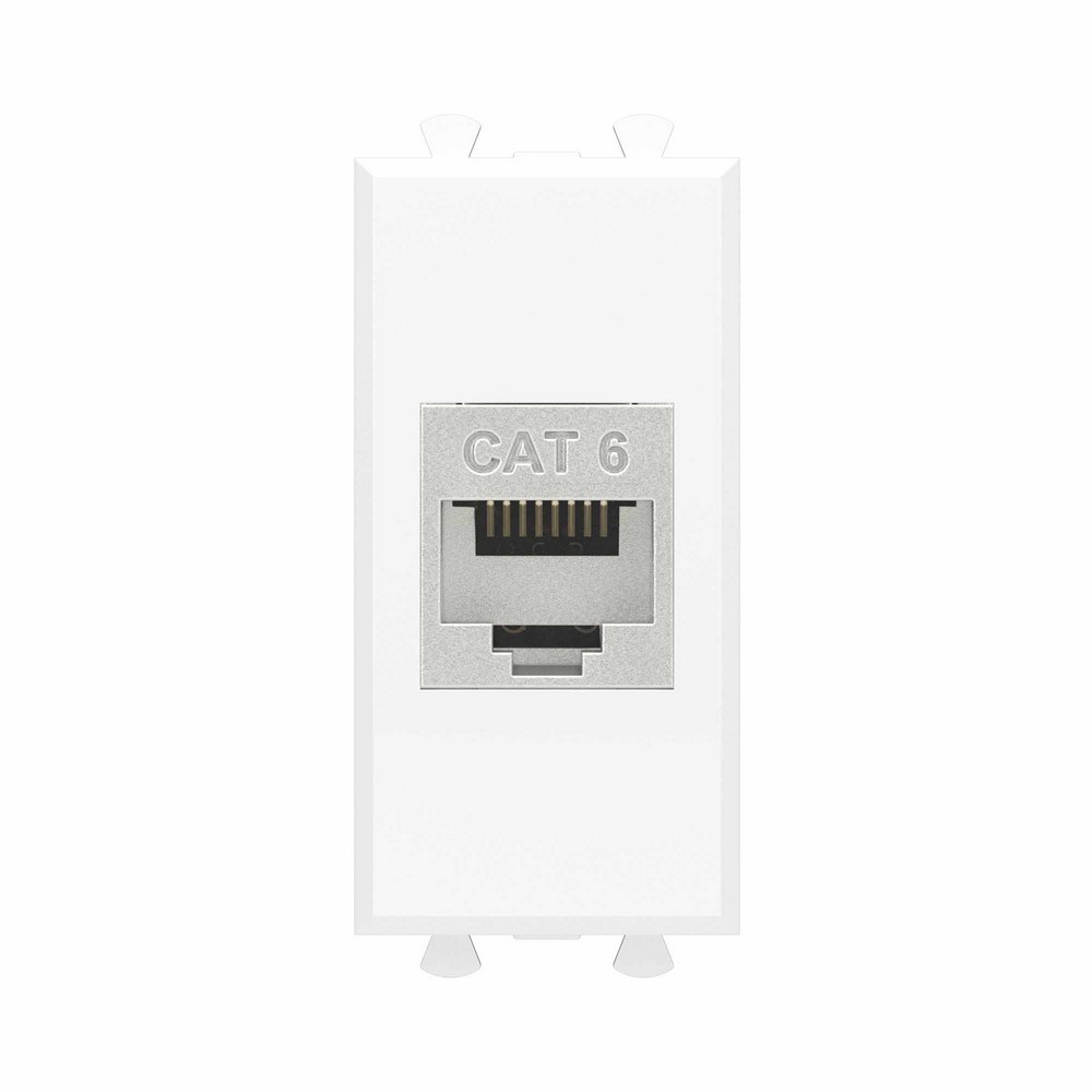 DKC Avanti механизмы Белое облако Компьютерная розетка DKC Avanti RJ-45 без шторки модульная кат.6 экранированная "Белое облако" 1 модуль 4400791