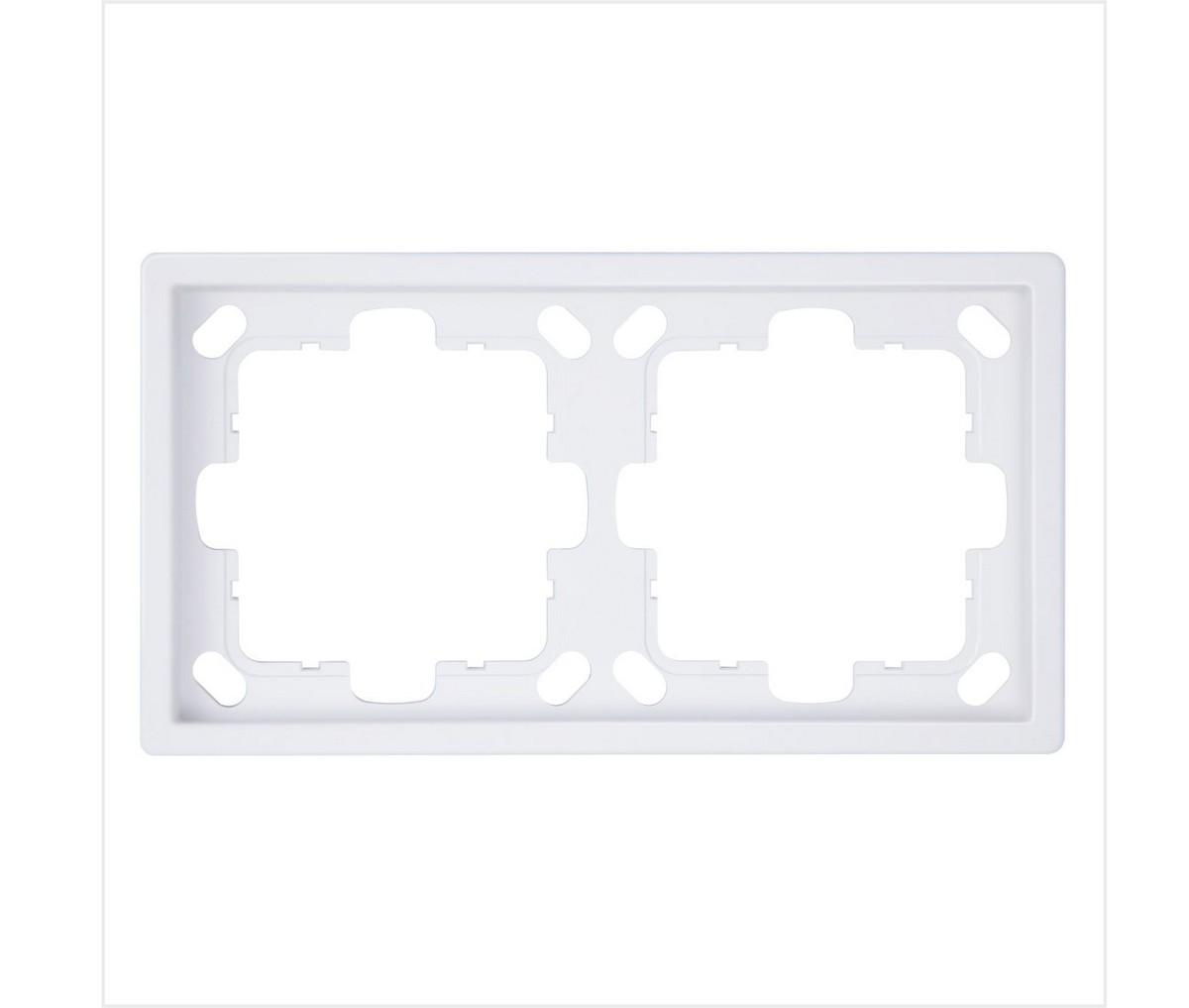 JASMART FD - розетки и выключатели Рамка JASMART FD 2-постовая белый глянцевый 1002W