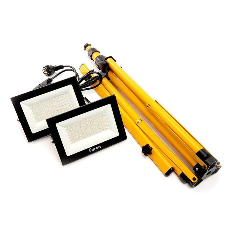 Прожекторы светодиодные Светодиодный прожектор Feron LL-504 на штативе IP65 2*70W 6400K 41544 