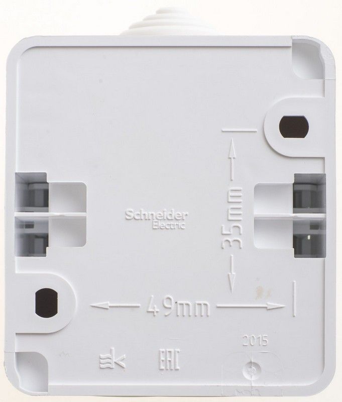 Этюд Белый Выключатель 1-клавишный Systeme Electric Этюд наружный Белый IP44 BA10-041B