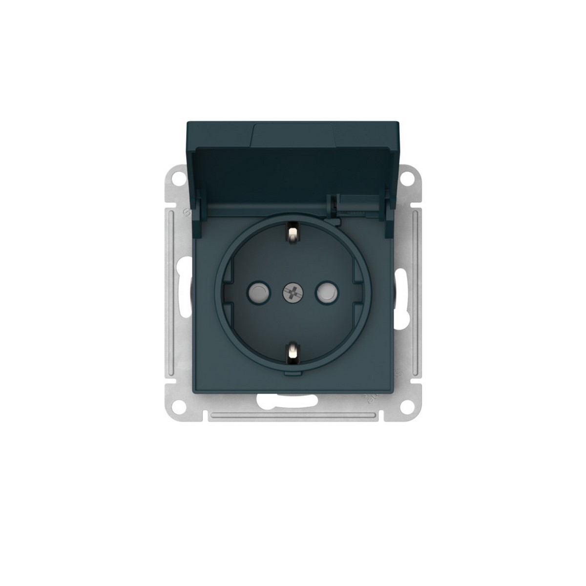 AtlasDesign Изумруд Розетка SE AtlasDesign Изумруд с заземл. со шторк. с крышкой IP20 быстрозажим. клем. ATN000846S