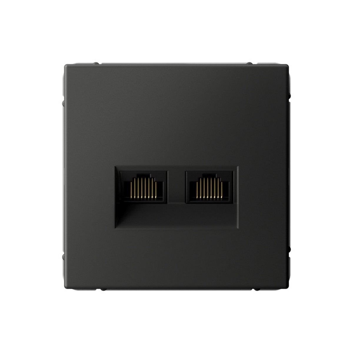 ArtGallery Базальт Розетка Systeme Electric ArtGallery Базальт двойная компьютерная RJ45+RJ45 кат.6А GAL001488