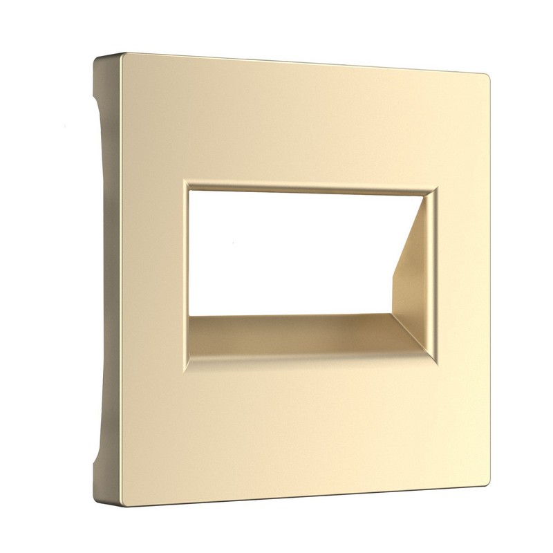 Werkel Шампань механизмы Накладка Werkel для двойной розетки Еthernet RJ-45 (шампань) W1191111