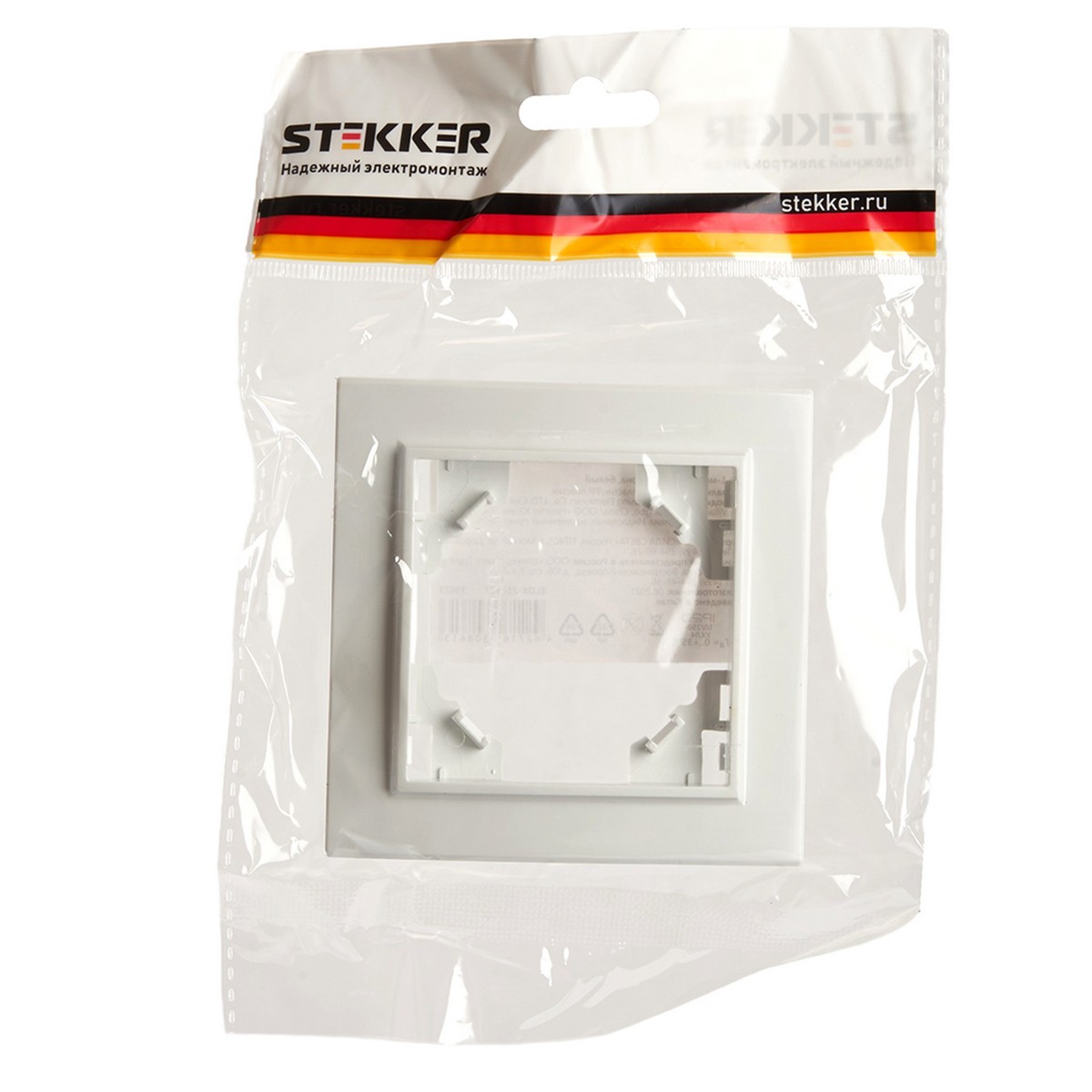 Эрна - Розетки и выключатели Stekker Рамка 1-местная STEKKER PFR00-9001-01 серия Эрна белый 39623